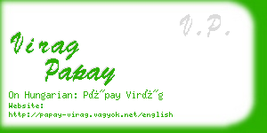 virag papay business card